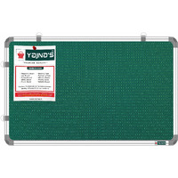 YAJNAS 2X3 Feet (59x89 CM) Premium Material Green Color Notice Board/Soft Board/Bulletin Board/Pin-up Display Board with 100 Pins for Study Room, Home, School & Office Use