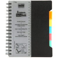 Solo NA- 555 5-Subjects Note Book (300 Pages, Dividers) A5 - Black