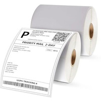 WHNOATOC 4 * 6 Thermal Shipping Labels, 400 Label,Perforated Postage, White Mailing Postage Label Thermal Paper Roll Compatible with Thermal Printer, Permanent Adhesive, Commercial Grade Pack-2