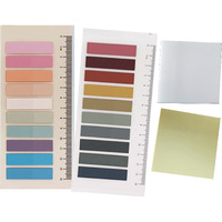 IMPRINT Pack of 2 Flaps of Morandi Dark and Pastel Light Colour and 2 Piece of PVC Sticky Notes Pastel Yellow and Transparent
