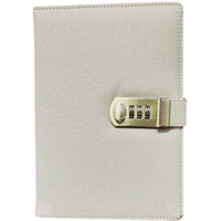 AccuPrints PU Leather 2024 Notebook Diary with Lock, Size 6 ny 8 inch or A5 with Combination Password Journal- Pages 200 undated