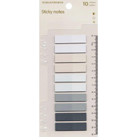 IMPRINT Sticky Flags Notes | Waterproof Soft Tone Morandi Colors | 1 Pack | 200 Tabs | Black and Pink Shades