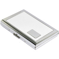 Stealodeal Metal Unisex Business Card Holders(White-Silver)
