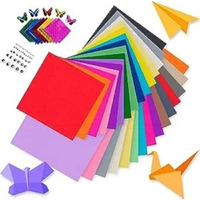 Eclet Neon Origami Paper 15 cm X 15 cm Pack of 100 Sheets (10 sheet x 10 color) Fluorescent Color Both Side Coloured For Origami, Scrapbooking, Project Work.69