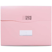 GLUN 11 Pockets File Organizer with Flap, Document Organizer, Folder with Hazy Pink Colour Pouch for School, Home & Office