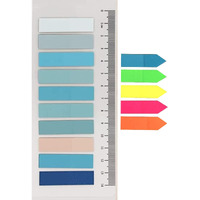 IMPRINT Sticky Tabs | Vintage Morandi Color Tabs 200 | and Fluorescent Arrow Tabs 100 | Repositionable and Waterproof