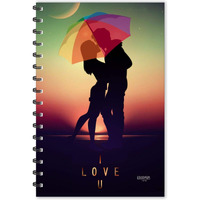 ESCAPER Couple Romance Under Umbrella Diary, Ruled - A5 Size - 8.5 x 5.5 inches Designer Diary, Diary Notepad, Diary for Office, Diary for Gift, diary small size, Diary a5