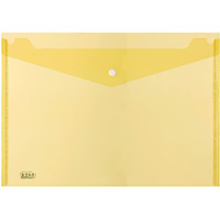 Saya My Clear Bag Documents Organizer  Waterproof A4 File Folder with Snap Closure Random Color (Pack of 12)  Durable, Stylish & Secure Paper Storage Solution