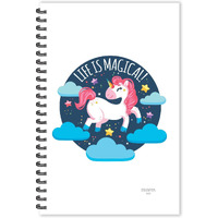 ESCAPER Life is Magical Diary, Ruled - A5 Size - 8.5 x 5.5 inches Designer Unicorn Diary, Horoscope Diary, Zodiac Diary, Unicorn Secret Diary, Diary