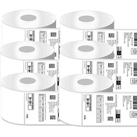 OFIXO Thermal Shipping 400 Labels Printer Sticker Roll (White, 4"x 6") Pack of 6 for Ecommerce and Seller Flex Shipping | Compatible with TSC, Zebra & Rollo Label Printers