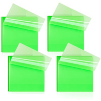 OFIXO Transparent (200 Pcs Green 3x3 Inch) Self-Adhesive Sticky Notes, OFIXO Clear See Through Post for Planner Office School College Teacher Student Supplies