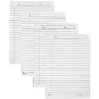 ZEBRIC A4 90 GSM Both Side Ruled Sheets for Project/Assignment/Practical/Homework (A4-40, WHITE)