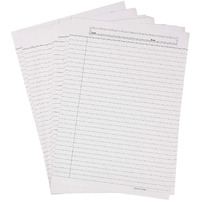 ZEBRIC A4 Size One Side Ruled Sheet for Project/Assignment/Practical/Homework 120-170 GSM (100 SHEETS)