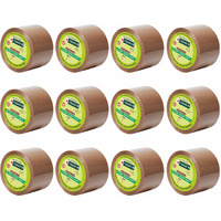 YAJNAS 48mm x 50 Meters, Pack of 72, Brown BOPP Tape Self Adhesive High-Strength Packing Tape Rolls, Packaging Tape | Brown Cello Tape | e Commerce Packaging Tape for Home, Office use & Box Packaging
