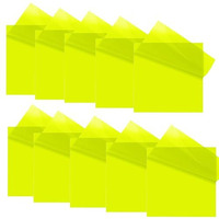 OFIXO Transparent (500 Pcs Yellow 3x3 Inch) Self-Adhesive Sticky Notes, OFIXO Clear See Through Post for Planner Office School College Teacher Student Supplies