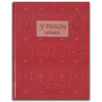 TRISON Ledger Copy Size (17x21 cm) 112 Pages | Small Size | Quire 1 | Fancy Hardcase Bound | Gloss Laminated Cover | Pack of 1