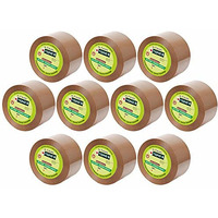YAJNAS 48mm x 200 Meters, Pack of 10, Brown BOPP tape Self Adhesive High-Strength Packing Tape Rolls, Packaging Tape | Brown Cello tape | e commerce Packaging Tape for Home, Office use & box packaging