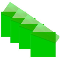 OFIXO Transparent Self-Sticky Note Pads, Clear Notes 76mm X 76mm Transparent Self Adhesive Removable Perfect for Studying and Writing, Sheet 200 Pcs (Green)