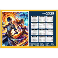 ESCAPER Anime Wall Calendar 2025 hanging (45 x 30 cm), Anime Wall Calendar 2025, One Piece Anime Wall Calendar 2025, Anime Gifts, Anime Wall Dcor, New Year Calendar 2025