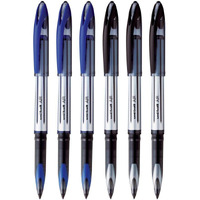 uni-ball Air UBA 188 L 0.7mm Roller Ball Pen Combo | Blue & Black Ink, Pack of 6