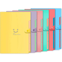 Corslet Pack of 6 Expanding File Folder File Holder for Documents with 5 Pockets Organizer Plastic A4 Size Organizer for Personal Use Multi-Project Organization for School Teacher and Office
