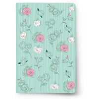 FACTOR NOTES 100 GSM A5 Notebook: Dot Grid | 144 Pages (The Pastel Mint Roses)