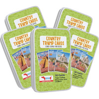CocoMoco Kids Birthday Return Gifts For Kids Bulk Pack Of 5 Pcs Country Trump Card Game Game Gifts Under 300 For Boys Girls Age 6-8 Yrs 8-12 Years, Learn Flags, Geography Map Educational Learning Toys