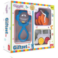 Funskool Giggles - Gift Set Mini, Multicolour Baby Toy Gift Set for New Born, Rattle,Teether,Vehicle, 6 Months & Above, Infant Toys