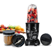 Wonderchef Nutri-blend Mixer, Grinder & Blender|Powerful 500W 22000 RPM 100% Full Copper Motor|Stainless steel Blades|2 unbreakable jars|2 Years warranty | Recipe book by Chef Sanjeev Kapoor | Black