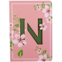 DOODLE Initial N Lasercut Soft Bound Diary (6.69 X 4.72 X 0.5-inches, 80 GSM, 192 Pages) Notebook for Girls