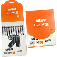 WIN Guide Ball Pens | 20 Black Ink Pens | 0.6 mm Tip for Smooth Writing | Refillable Pen | Ideal for Students & Exams | School,Office or Corporate Use | Premium Stick Ball Pens Set