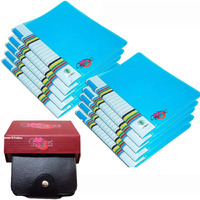 GreatDio 10 Pcs Transparent File Folder Case, A4 Size Presentation File/Report File Super Line Transparent Report File with Credit Card Holder/ATM Card Holder12 Slot Holds Upto 24 Cards