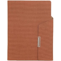 REGAL Signature A-5 PU Leather Business Notebook Diary Journal, Magnetic Flap Closure with sleek metal accessory,192 pages, 80 gsm (Sienna Brown)