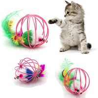 Sichumaria 2 Pcs Cat Balls Toy Sichumaria Mouse Ball Toys Cute and Fun Interactive Caged Rats Rolling Cat Balls Cat Toys for Kittens