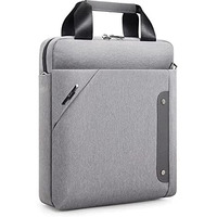 BROGBUS Mens Polyester Solid Interior and Exterior Pocket and Compartment Business Messenger Bag for Men and Women-White Grey