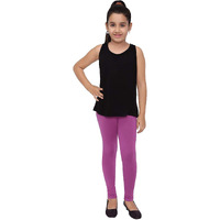 Robinbosky Premium Girls Purple Leggings(9-10 Years(32), Orchid)