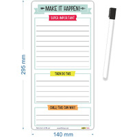 mfm toys fridge magnet write-erase planner board! (make it happen)- Multi color