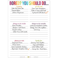 MFM TOYS Fridge Magnet Write-Erase Notepads Planners! Lockdown planner, Home Activities for Summer Vacations (Boredom Buster)