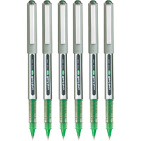 uni-ball Eye UB157 0.7mm Roller Ball Pen | Waterproof Pigment Ink | Lightweighted Sleek Body | Long Lasting Smudge Free Ink | School and Office stationery | Green Ink, Pack of 6