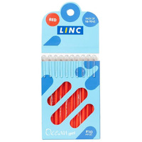 Linc Ocean 0.55mm Classic Gel Pen | Red Ink, Pack of 30