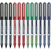 uni-ball Eye UB150 0.5mm Roller Ball Pen | Blue, Black, Red & Green Ink, Pack of 12