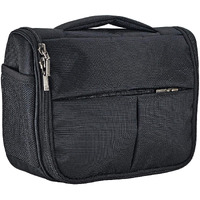 FATMUG Travel Toiletry Kit Organizer Bag Hanging Dopp Kit For Men - Cosmetics Pouch For Women - Black - 10 Cm, M