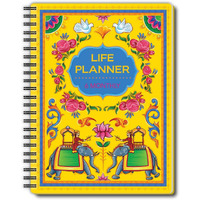 Nourish A5 Life Planner for 6 Months Undated Hardcover, Includes Monthly, Daily, Fitness, Financial Planner
