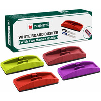 YAJNAS Non Magnetic Whiteboard Duster, White Board Duster | Whiteboard Eraser for Erasing White Board Marker or Chalk Board Writing - Assorted Colours - Colour May Vary (Magnetic Duster, Pack of 4)