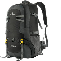 TRAWOC BLAZE 55 Liter Travel Backpack Daypack Bag for Camping Hiking Trekking Bag for Men & Women, Black, SHK014, 3 Year Warranty