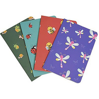 Papboo A5 Handy, Easy to Carry Unruled, Plain, Cute Creatures notebooks for Everyone Set of 4 for doodling, Writing, Notes, Notebooks - Matte Finished - Journal Diary Gift.(60 * 4=240 80 GSM Pages)