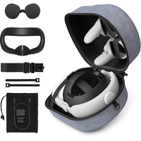 Kiwi Design Carrying Case Compatible with Quest 2 Accessories Fits Kiwi Design Head Straps Including Lens Protector Cover & Mesh Bag