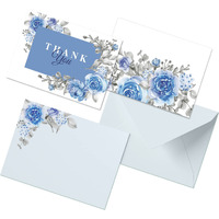 Clickedin Thank You Cards for Return Gifts, Stylish Floral Design, 48 Cards and Envelopes