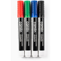 Camlin Pb White Board Bold Marker - Pack Of 4 (Black, Blue, Red, Green)