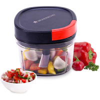 Wonderchef Glory String Chopper With 3 Sharp Stainless Steel Blades 600 Ml, Anti Slip Silicone, Compact, Air Tight Lid, 1 Year Warranty